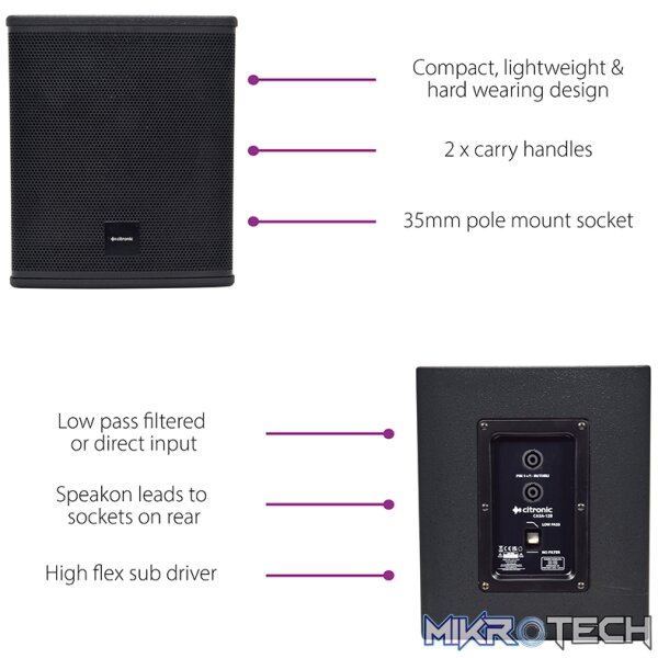 Citronic - Casa-10B Passive Sub 10In 400W Rms - Image 7