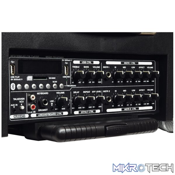 Qtx - Delta-200 Series Portable Pa Unit 12In 200W Bt/Usb/Sd/Fm - Image 6