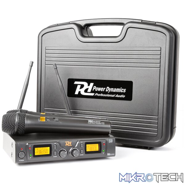 179196PDM_1 Power Dynamics - Pd782 Dual Handheld Wrls Mic System Uhf 8 Channel 863.000 - 865.000 Mhz - Image 1