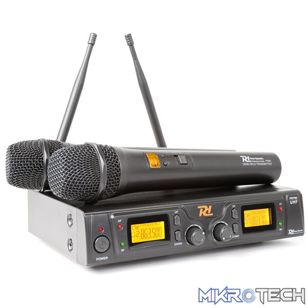 Power Dynamics - Pd782 Dual Handheld Wrls Mic System Uhf 8 Channel 863.000 - 865.000 Mhz - Image 2