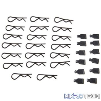 1/8 Body Clips (20)/Rubber Pull Tabs (12