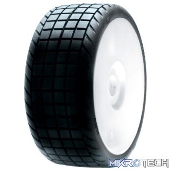 1/8 DLM2 Tires Mounted with White Whe