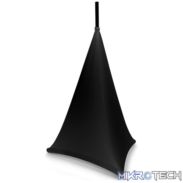 180.070B_1 Beamz - Lss07B Lycra Speaker Stand Sleeve Black 0.7M - Image 1