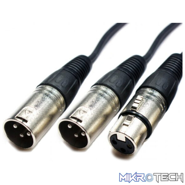 190300TVA_1-1 Tva - 0.75M Mic Lead Xlr Male - 2 X Xlr Female - Image 1