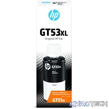 HP GT53XL 135-ml Bottle Black High Yield Printer Ink Cartridge Original 1VV21AE Single-pack