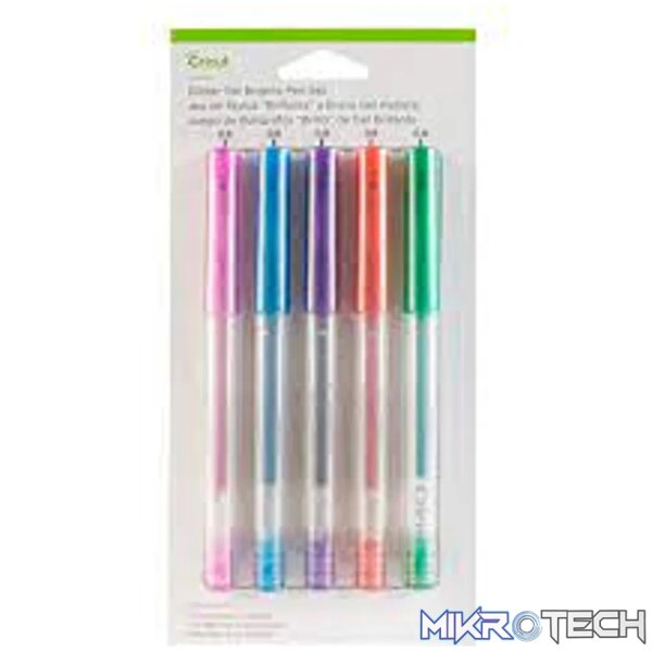 2004026 - Cricut Explore + Maker Medium Point Gel Pen Set 5-pack (Glitter Brights). 2004026 - Cricut Explore + Maker Medium Point Gel Pen Set 5-pack (Glitter Brights).