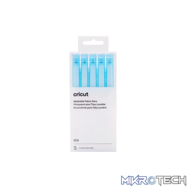 2004846 - CRICUT WASHABLE FABRIC PEN BLUE 1.0 (5PC) RTL 2004846 - CRICUT WASHABLE FABRIC PEN BLUE 1.0 (5PC) RTL