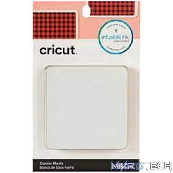 2006581: Cricut Infusible Ink Aluminium Coasters 4-pack (White; Square); 4 square coasters 3.75'' x 3.75'' (9.5 cm x 9.5 cm) 2006581: Cricut Infusible Ink Aluminium Coasters 4-pack (White; Square); 4 square coasters 3.75'' x 3.75'' (9.5 cm x 9.5 cm)