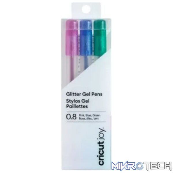 2007080: Cricut Joy Medium Point Gel Pen Set 3-pack (Glitter Pink; Blue; Green) 2007080: Cricut Joy Medium Point Gel Pen Set 3-pack (Glitter Pink; Blue; Green)