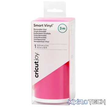 2009327 - Cricut Smart Vinyl Removable Party Pink 120cm; 1 roll 5.5 in x 10 ft (13.9 cm x 3 m); Matte finish; Works without a cu