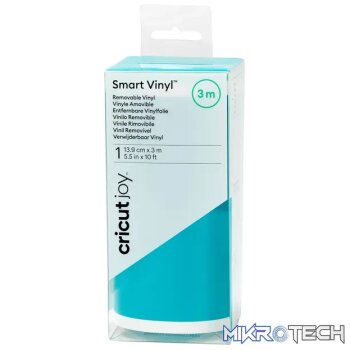 2009329 - Cricut Smart Vinyl Removable Aqua 120cm; 1 roll 5.5 in x 10 ft (13.9 cm x 3 m); Matte finish; Works without a cutting