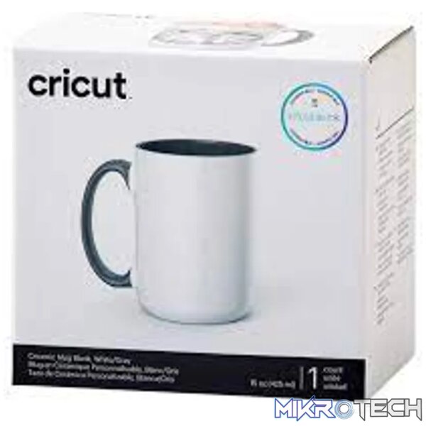 2009330 - Cricut 440ml Beveled Ceramic Mug Blank Grey 1pc - Image 2