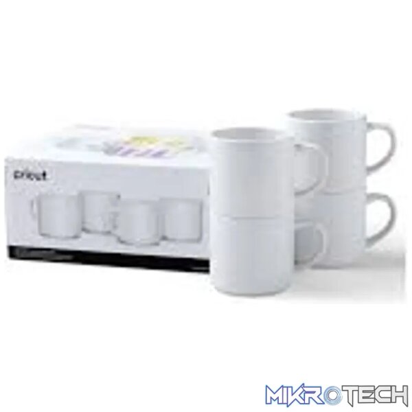2009392 - Cricut 295ml Stack Ceramic Mugs Blank White 4pc 2009392 - Cricut 295ml Stack Ceramic Mugs Blank White 4pc