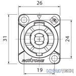Roxtone - 4P Speakon Chassis Tin Plated Contacts - Image 2