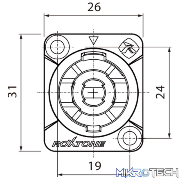 Roxtone - 4P Speakon Chassis Tin Plated Contacts - Image 2