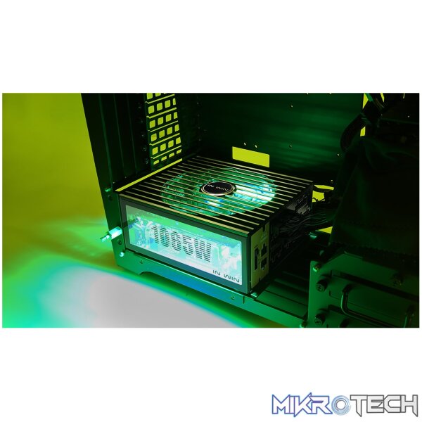 In-Win ca02 H-Frame 2.0 Black & Green E-ATX Open Frame Chassis - Image 2