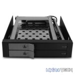 Dual Bay BLACK Removable Rack for 2x 2.5" S-ATA Drives - Image 4