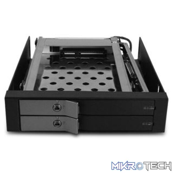 Dual Bay BLACK Removable Rack for 2x 2.5" S-ATA Drives - Image 4