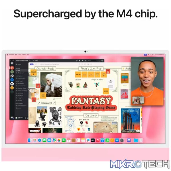 24-inch iMac with Retina 4.5K display: Apple M4 chip with 10-core CPU and 10-core GPU, 24GB, 512GB SSD - Pink,Model A3137 - Image 6