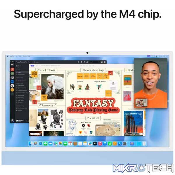 24-inch iMac with Retina 4.5K display: Apple M4 chip with 8-core CPU and 8-core GPU, 16GB, 256GB SSD - Blue,Model A3247 - Image 6