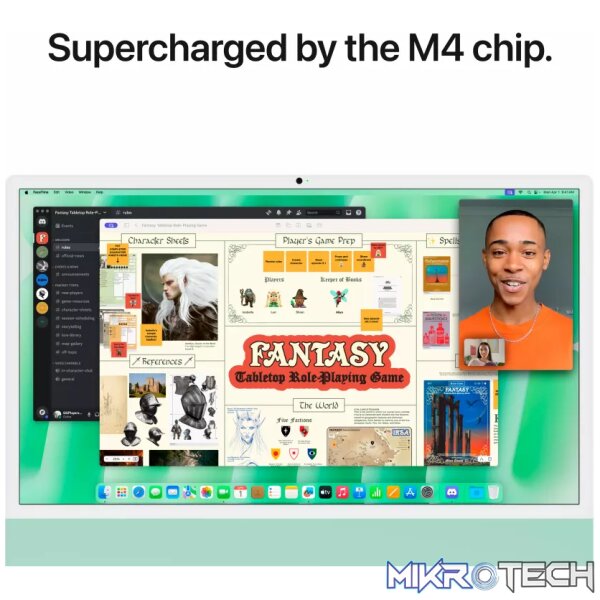 24-inch iMac with Retina 4.5K display: Apple M4 chip with 8-core CPU and 8-core GPU, 16GB, 256GB SSD - Green,Model A3247 - Image 6