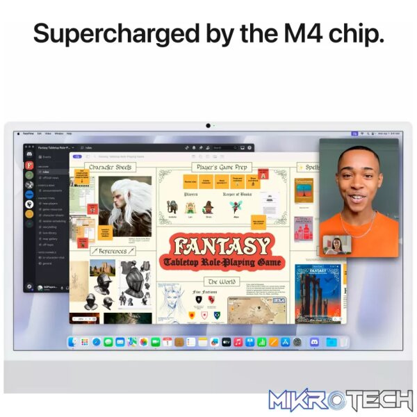 24-inch iMac with Retina 4.5K display, Nano-texture glass: Apple M4 chip with 10-core CPU and 10-core GPU, 256GB SSD, 16GB - Silver,Model A3137 - Image 6