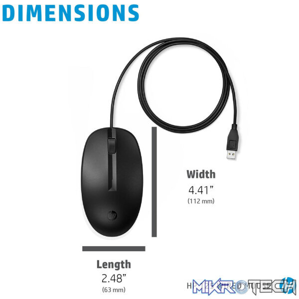 HP 125 Wired Mouse 265A9AA - Image 4