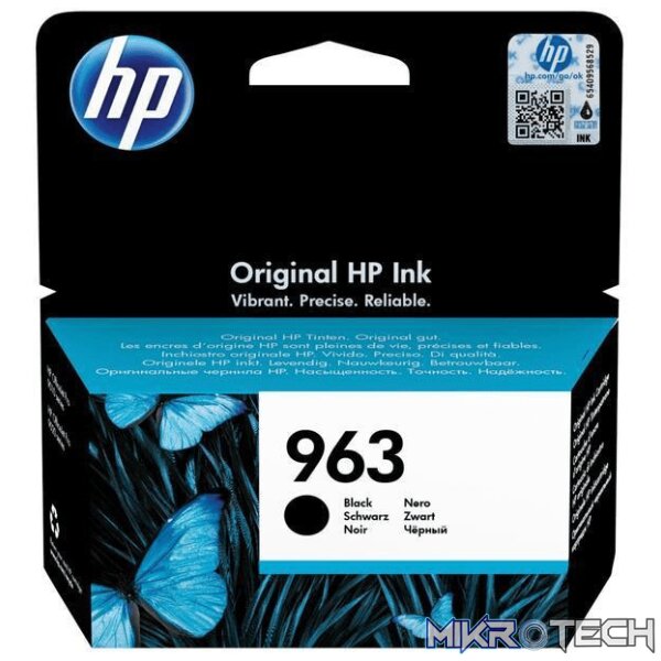 HP 963 Black Standard Yield Printer Ink Cartridge Original 3JA26AE Single-pack HP 963 Black Standard Yield Printer Ink Cartridge Original 3JA26AE Single-pack