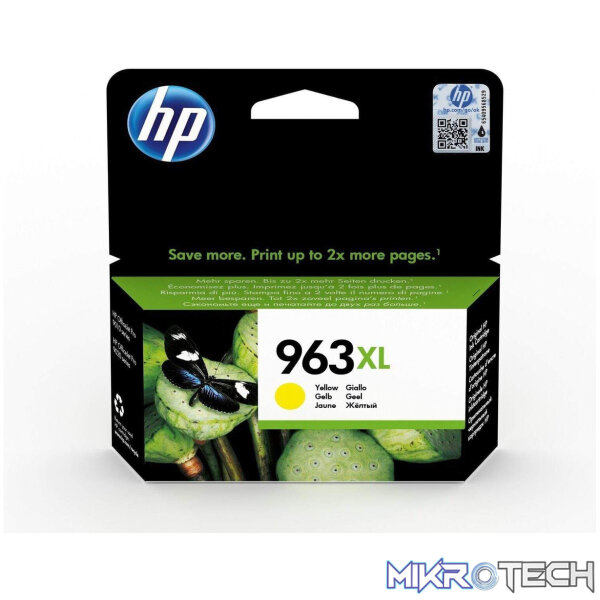 HP 963XL Yellow High Yield Printer Ink Cartridge Original 3JA29AE Single-pack HP 963XL Yellow High Yield Printer Ink Cartridge Original 3JA29AE Single-pack