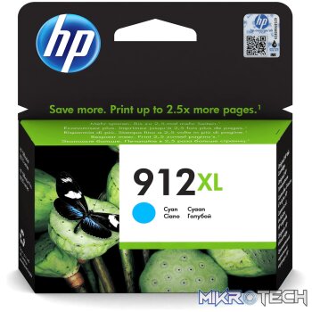 HP 912XL Cyan High Yield Printer Ink Cartridge Original 3YL81AE Single-pack