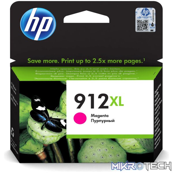 HP 912XL Magenta High Yield Printer Ink Cartridge Original 3YL82AE Single-pack HP 912XL Magenta High Yield Printer Ink Cartridge Original 3YL82AE Single-pack