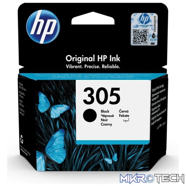 HP 305 Black Standard Yield Printer Ink Cartridge Original 3YM61AE Single-pack HP 305 Black Standard Yield Printer Ink Cartridge Original 3YM61AE Single-pack