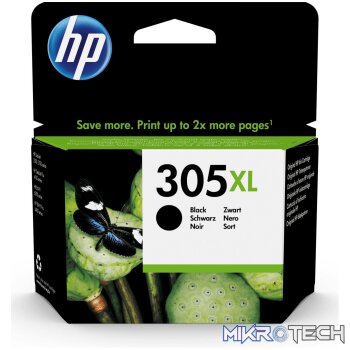HP 305XL Black High Yield Printer Ink Cartridge Original 3YM62AE Single-pack