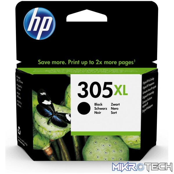 HP 305XL Black High Yield Printer Ink Cartridge Original 3YM62AE Single-pack HP 305XL Black High Yield Printer Ink Cartridge Original 3YM62AE Single-pack