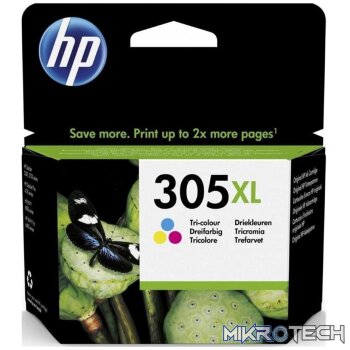 HP 305XL High Yield Tri-color Printer Ink Cartridge Original 3YM63AE Single-pack