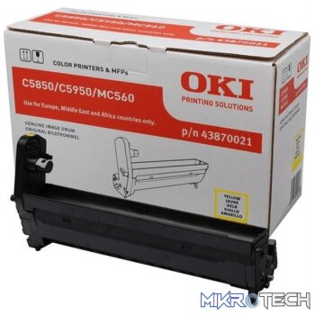 OKI Yellow Image Drum for C5850 5950 Printer Original 43870021