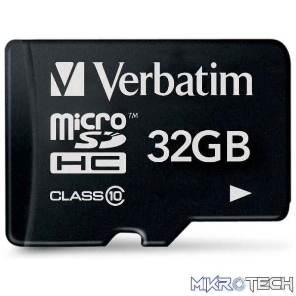 Verbatim Premium Memory Card 32GB MicroSDHC Class 10 44013 Verbatim Premium Memory Card 32GB MicroSDHC Class 10 44013