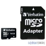 Verbatim Premium Memory Card 16GB MicroSDHC Class 10 44082