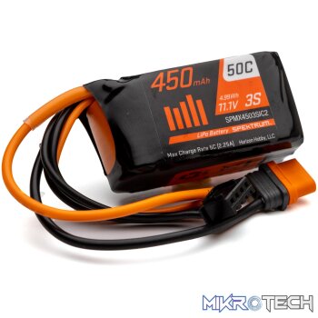 450mAh 3S 11.1V 50C LiPo Battery; IC2