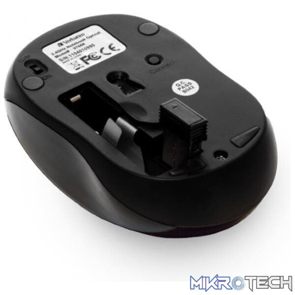 Verbatim Go Nano RF Wireless 1600dpi Ambidextrous Mouse 49042 - Image 2