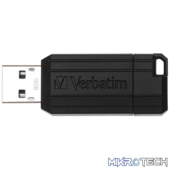 Verbatim PinStrip 16GB Black USB 2.0 Type-A USB Flash Drive 49063