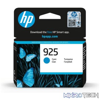 HP 925 Cyan Printer Ink Cartridge Original 4K0V6PE Single-pack