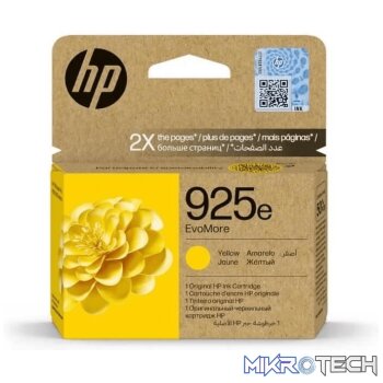 HP 925e EvoMore Yellow Printer Ink Cartridge Original 4K0W2PE Single-pack