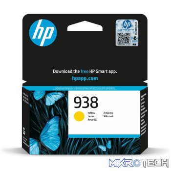 HP 938 Yellow Printer Ink Cartridge Original 4S6X7PE Single-pack