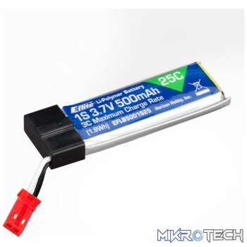 500mAh 1S 3.7V 25C LiPo Battery