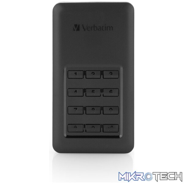 Verbatim Store n Go Portable with Keypad Access 256GB External SSD 53402 Verbatim Store n Go Portable with Keypad Access 256GB External SSD 53402