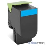 Lexmark 70C80C0 Cyan Toner Cartridge 1