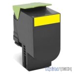 Lexmark 70C80Y0 Yellow Toner Cartridge 1