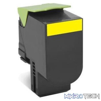 Lexmark 70C80Y0 Yellow Toner Cartridge 1