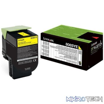 Lexmark 70C8XYE Yellow Toner Cartridge 4